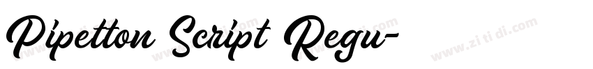 Pipetton Script Regu字体转换